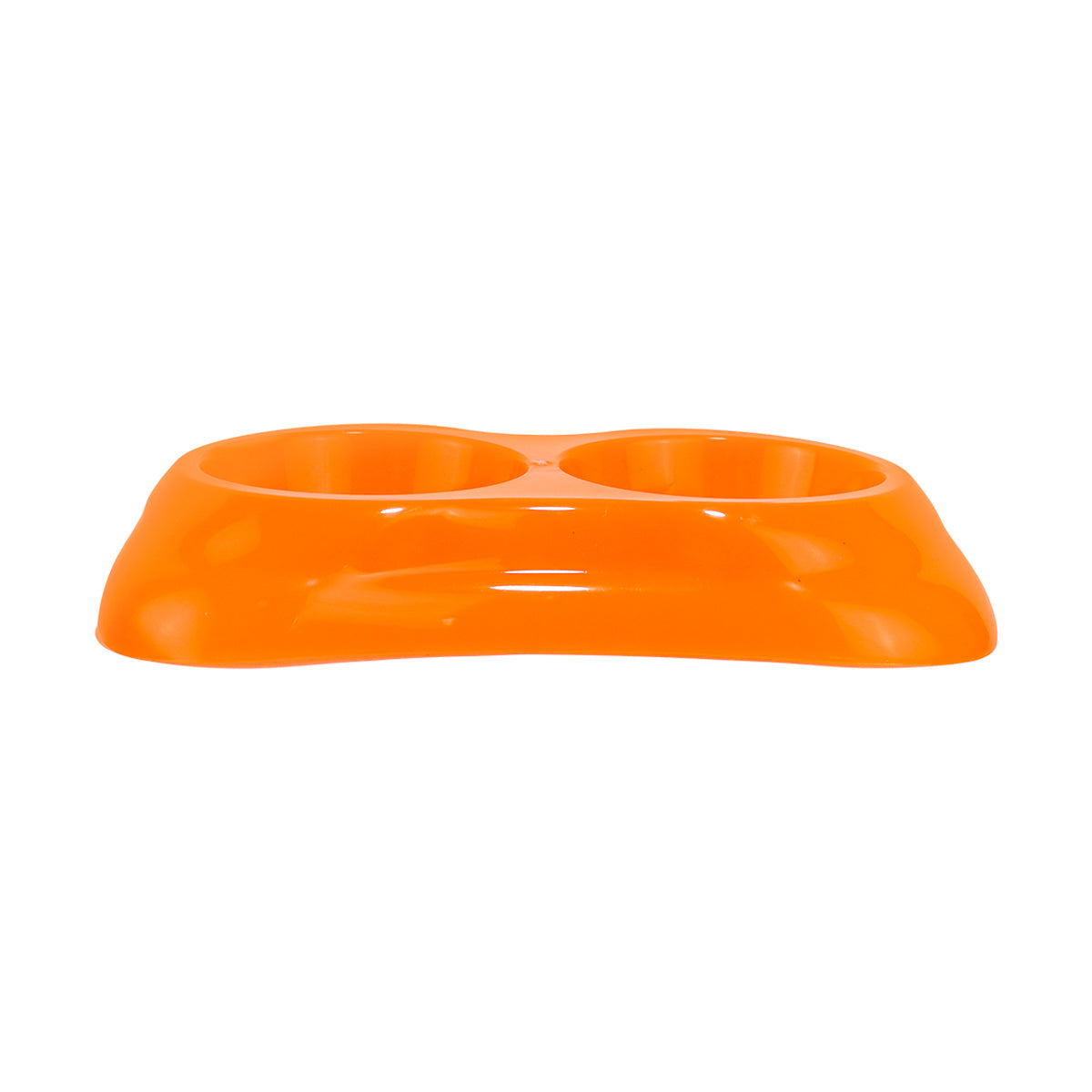 Plato para Mascota con Dos Compartimentos, Color Naranja