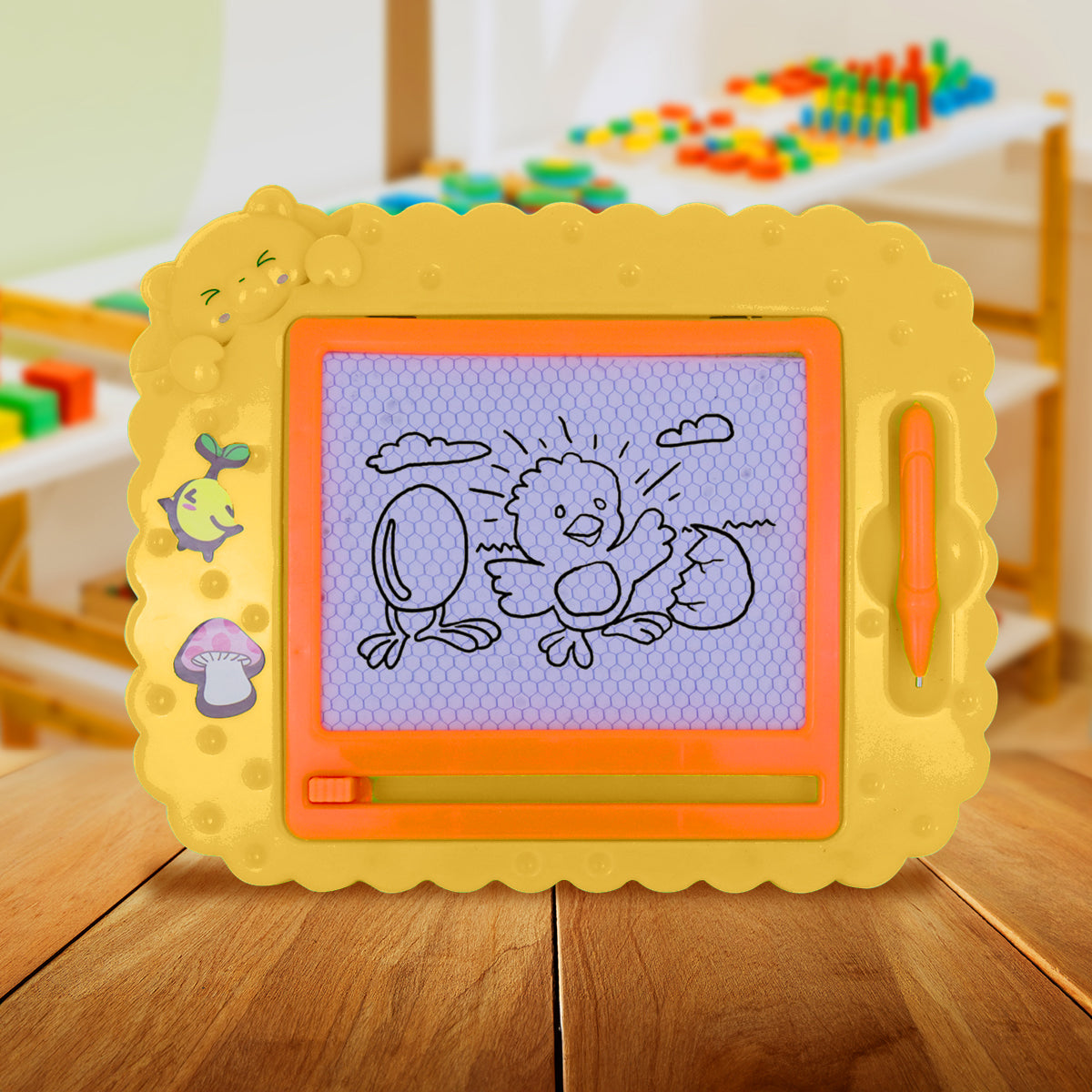 Pizarrón Mágico Amarillo con Naranja