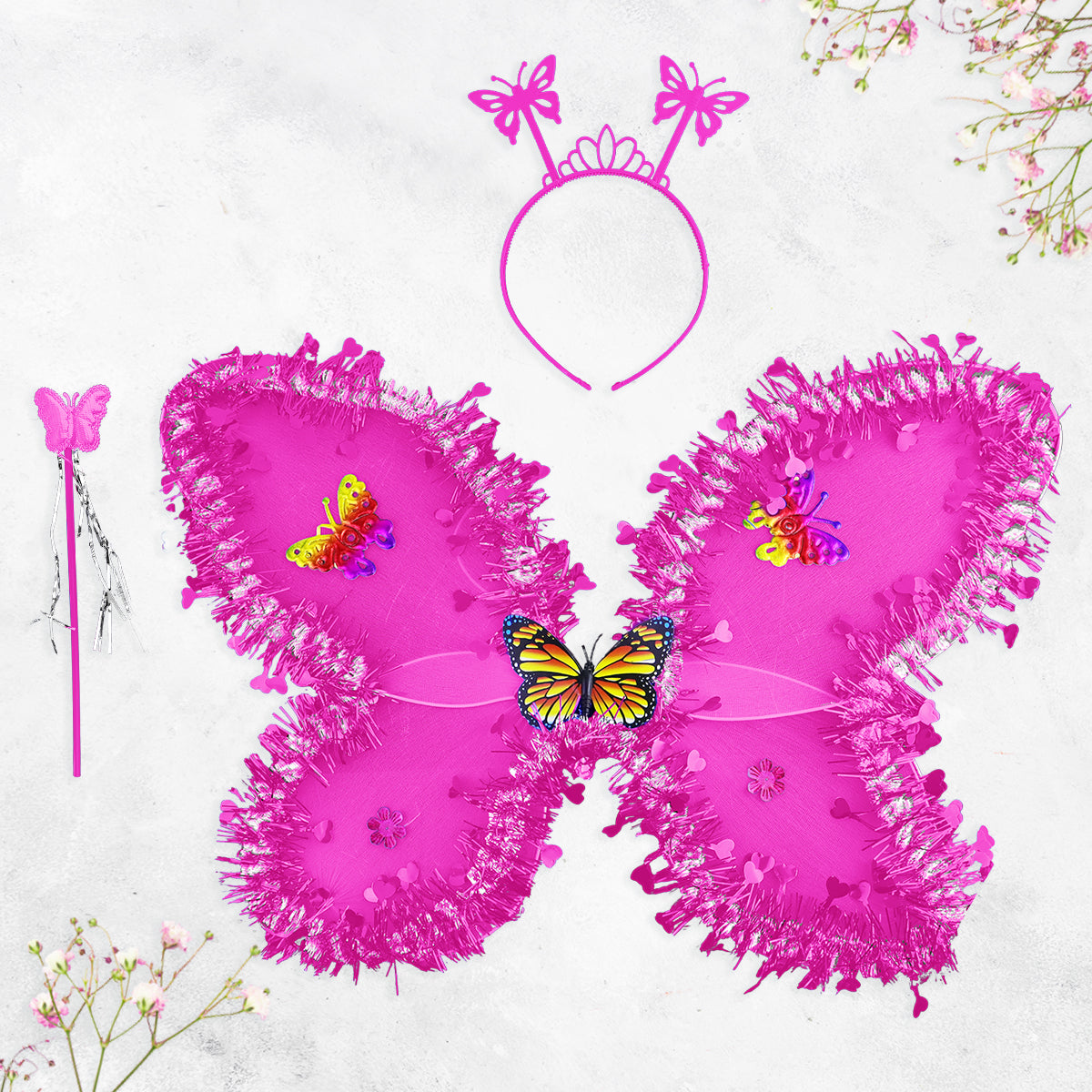 Alas de Mariposa Color Rosa 46x40cm
