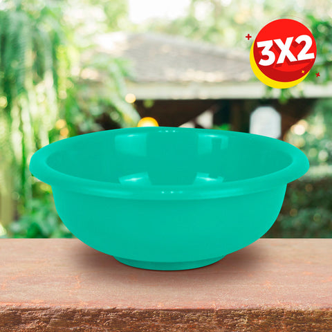 3X2 Plato de Plástico Botanero/Bowl Color Aqua