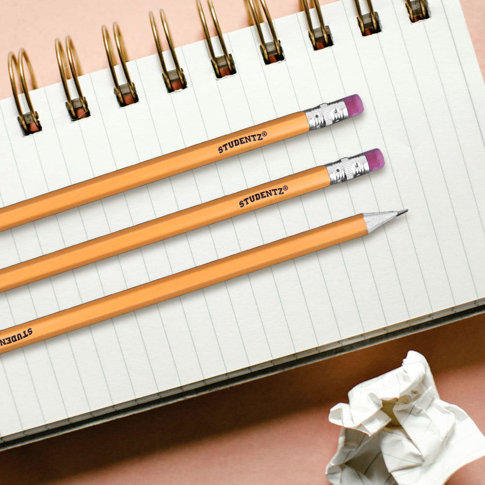 Lápices Escolares 2H color Amarillo, 20 piezas