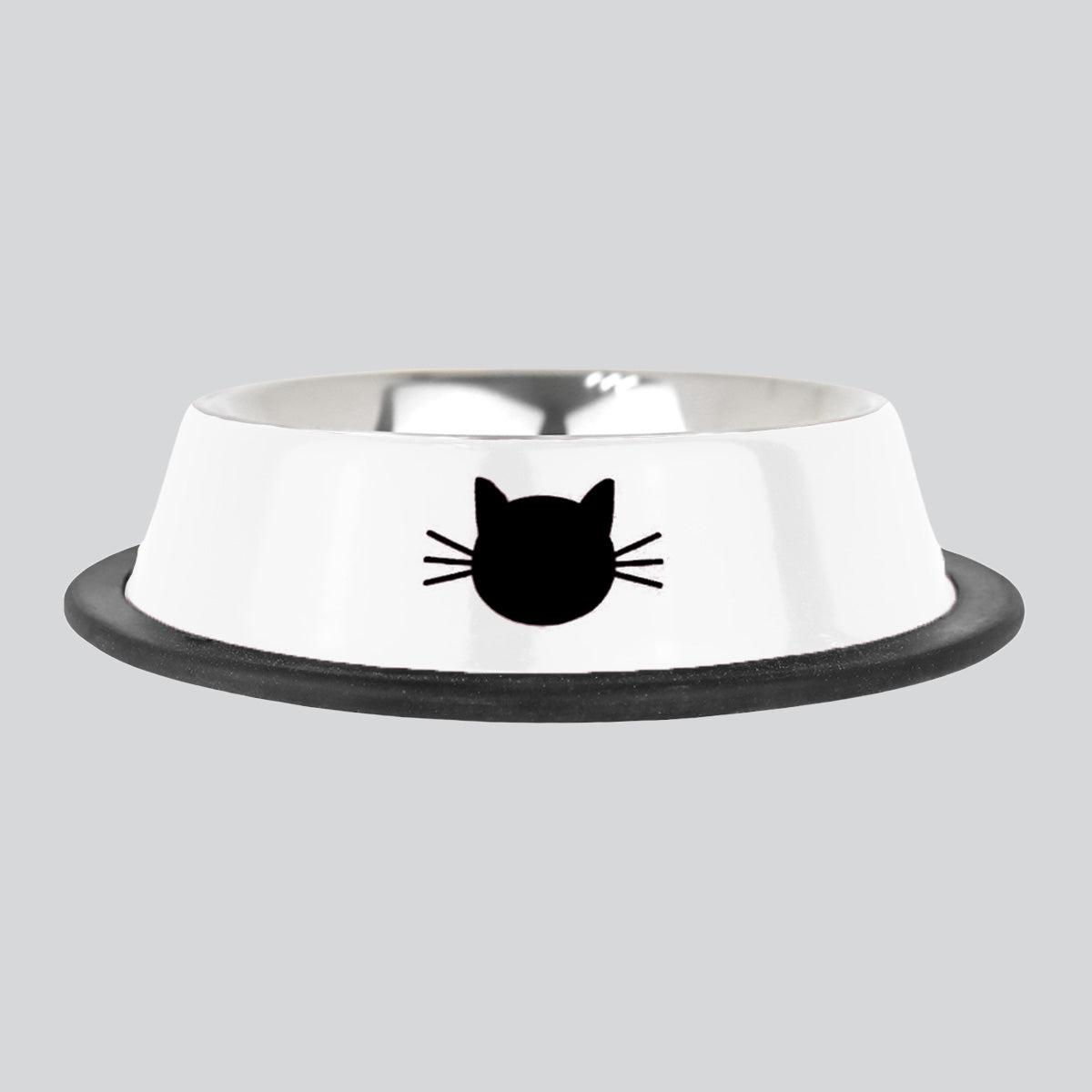 Tazón para Mascotas, Acero Inoxidable, Color Blanco