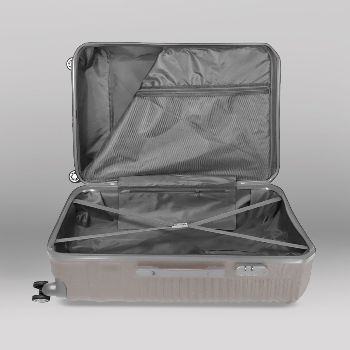 Maleta de Viaje Línea Diagonal, color Gris 37x23x55cm