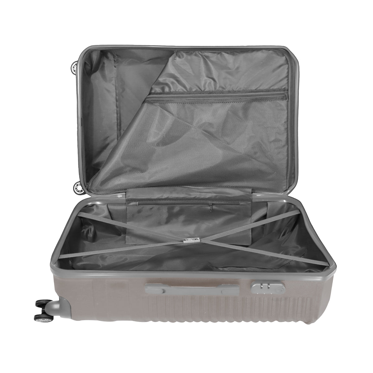 Maleta de Viaje Línea Diagonal, color Gris 37x23x55cm