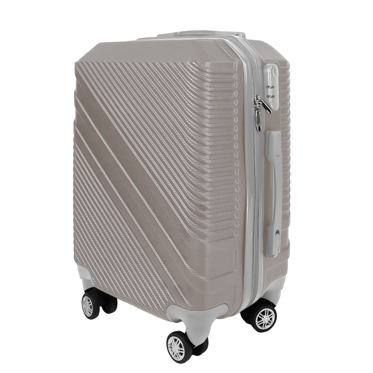 Maleta de Viaje Línea Diagonal, color Gris 37x23x55cm