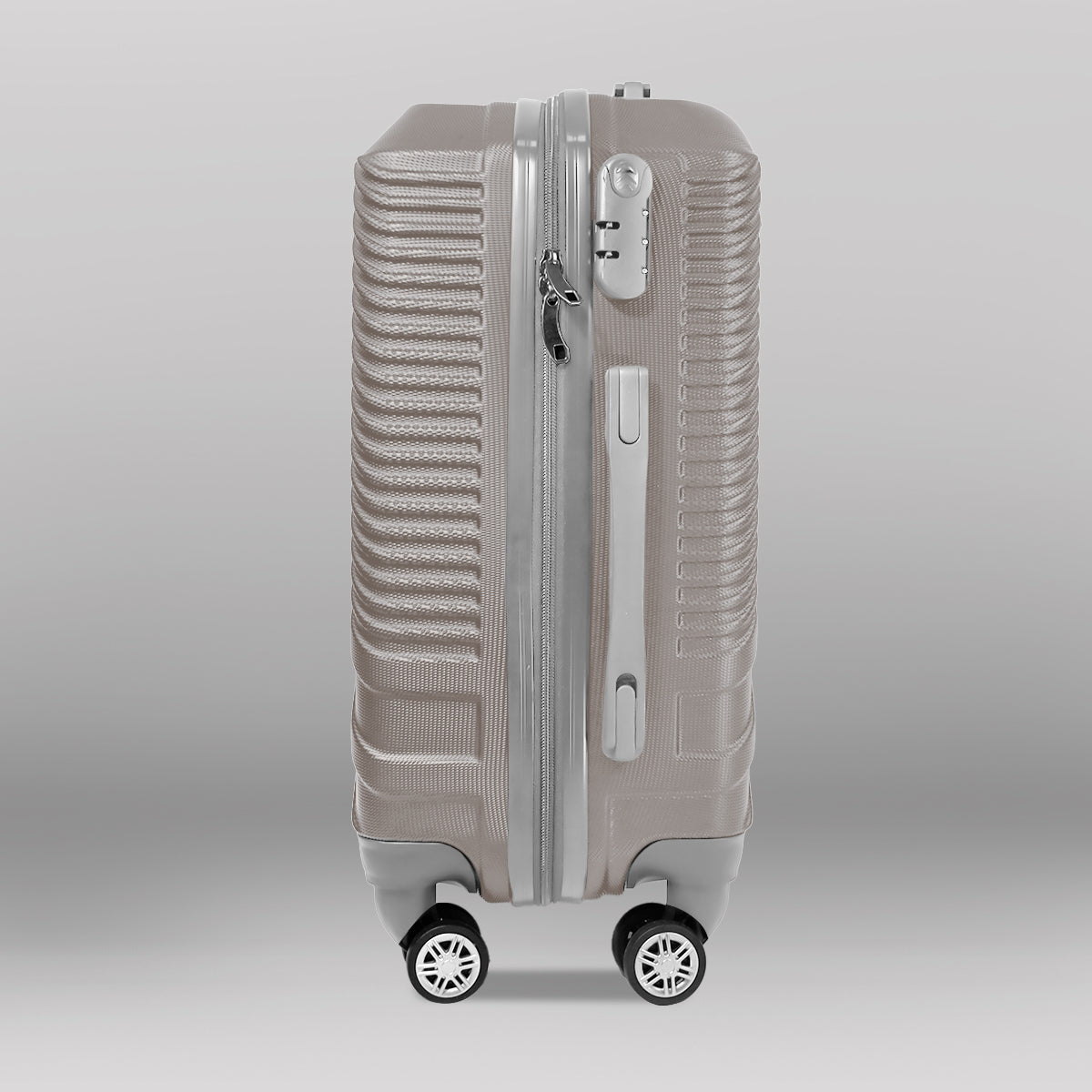 Maleta de Viaje Línea Diagonal, color Gris 37x23x55cm