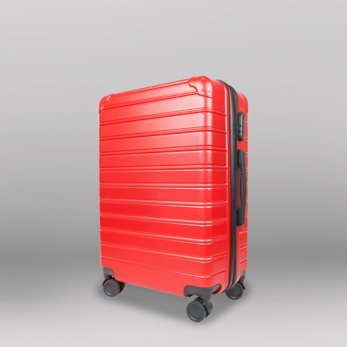 Set de Maletas de Viaje Líneas, color Rojo: ¡Llévate 3 y paga 2!, 37x23x55cm