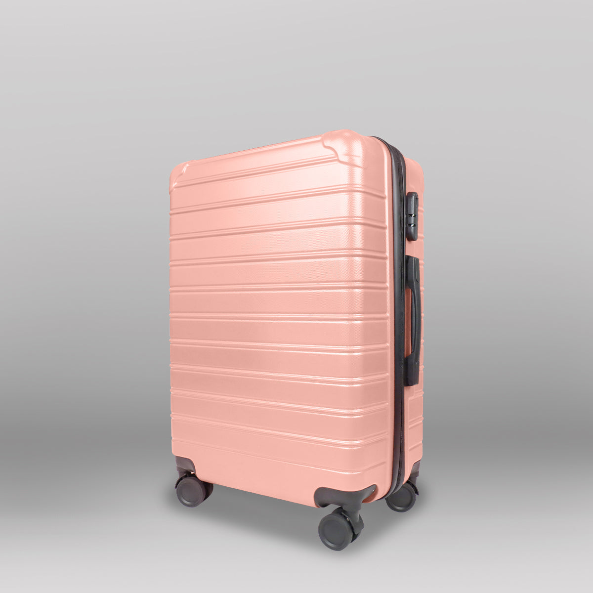 Set de Maletas de Viaje Líneas, color Rosa: ¡Llévate 3 y paga 2!, 37x23x55cm