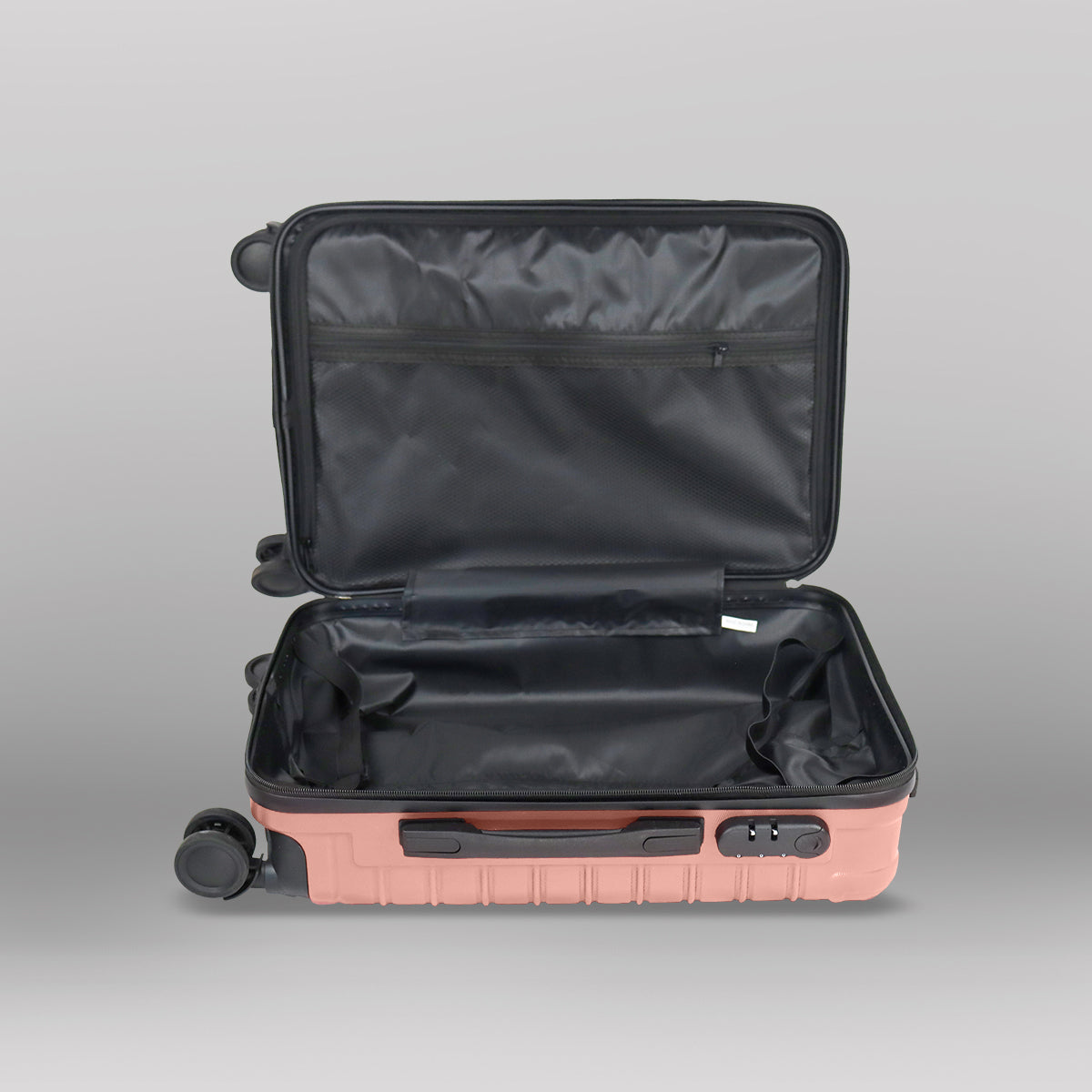 Set de Maletas de Viaje Líneas, color Rosa: ¡Llévate 3 y paga 2!, 37x23x55cm