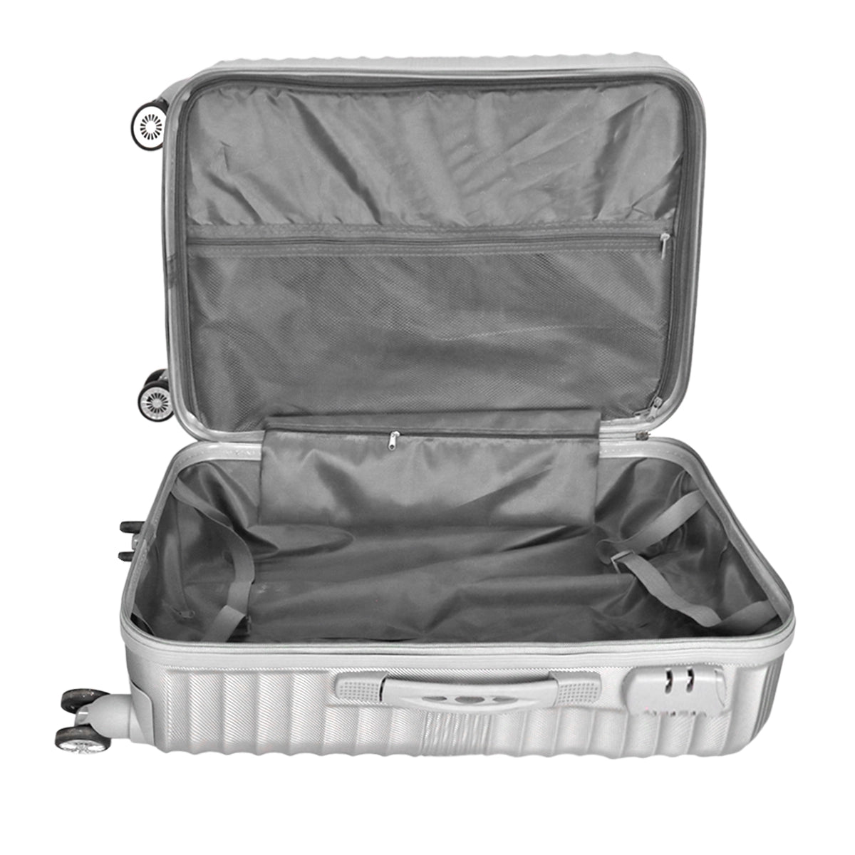 Maleta de Viaje Veltra, Color Gris 43x26x65cm