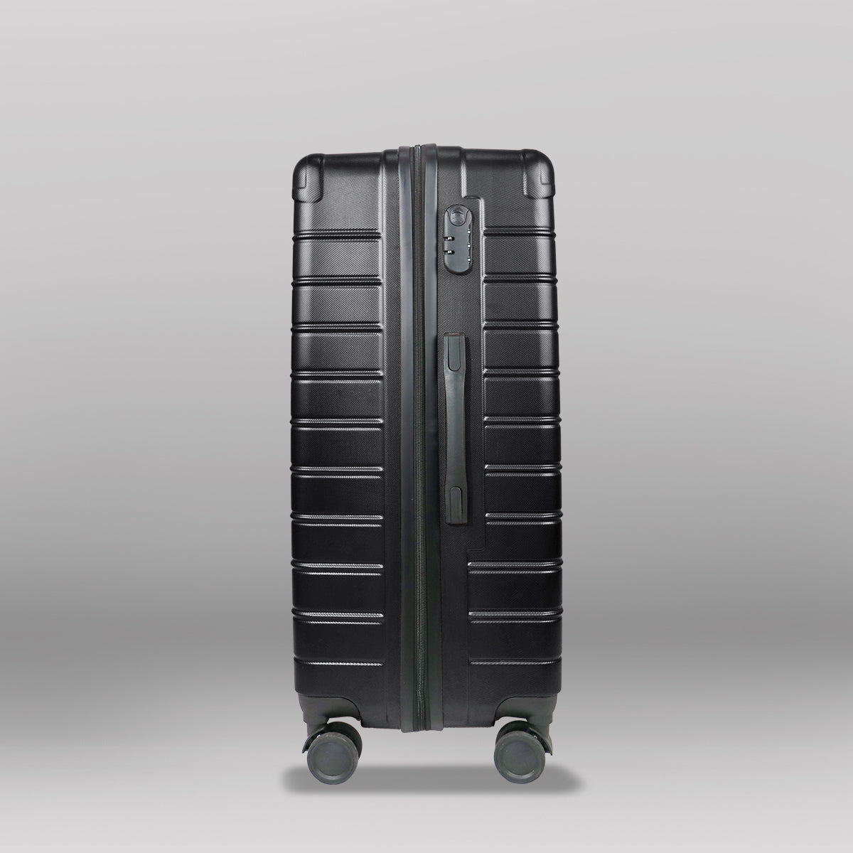 Set de Maletas de Viaje Líneas, color Negro: ¡Llévate 3 y paga 2!, 43x26x65cm