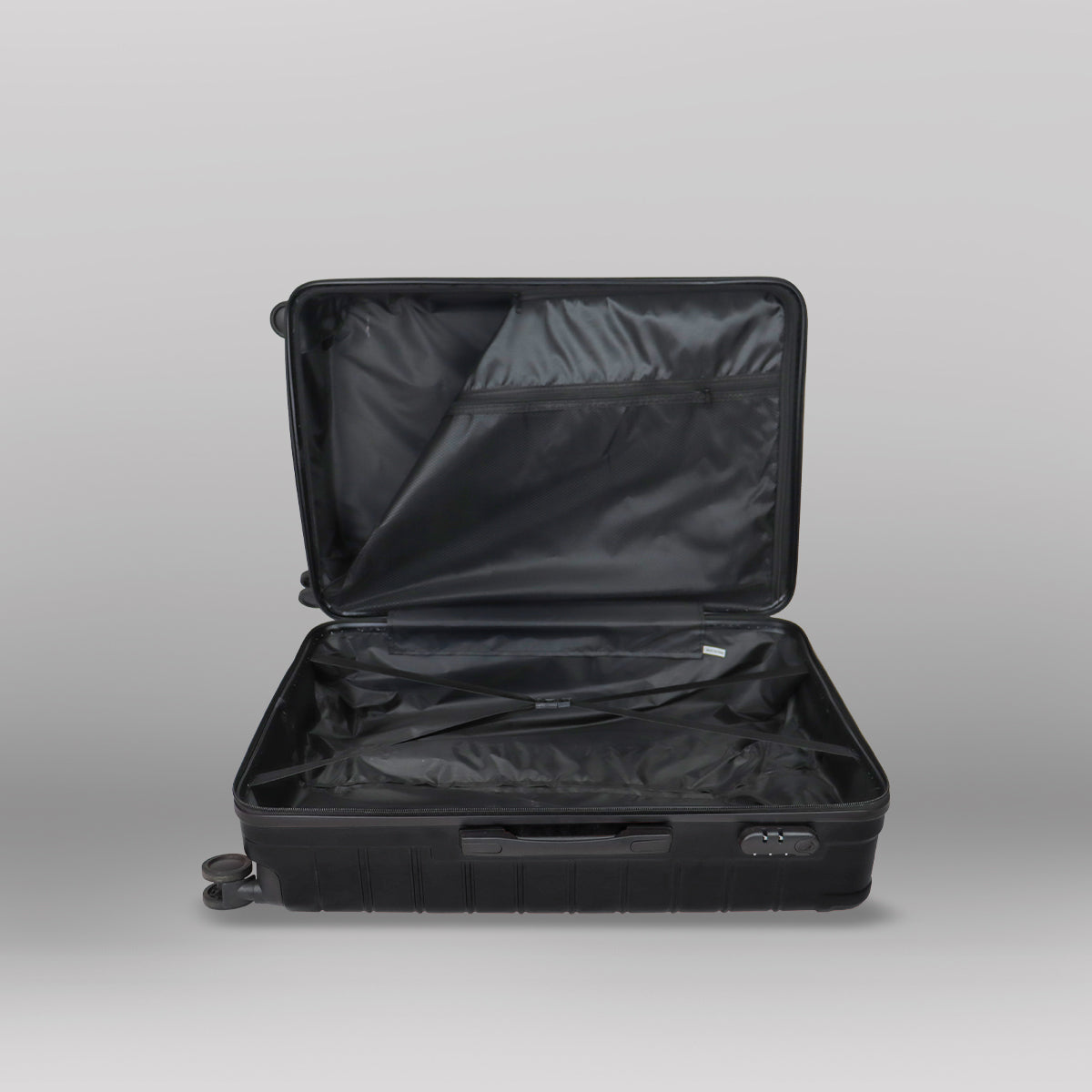 Set de Maletas de Viaje Líneas, color Negro: ¡Llévate 3 y paga 2!, 43x26x65cm