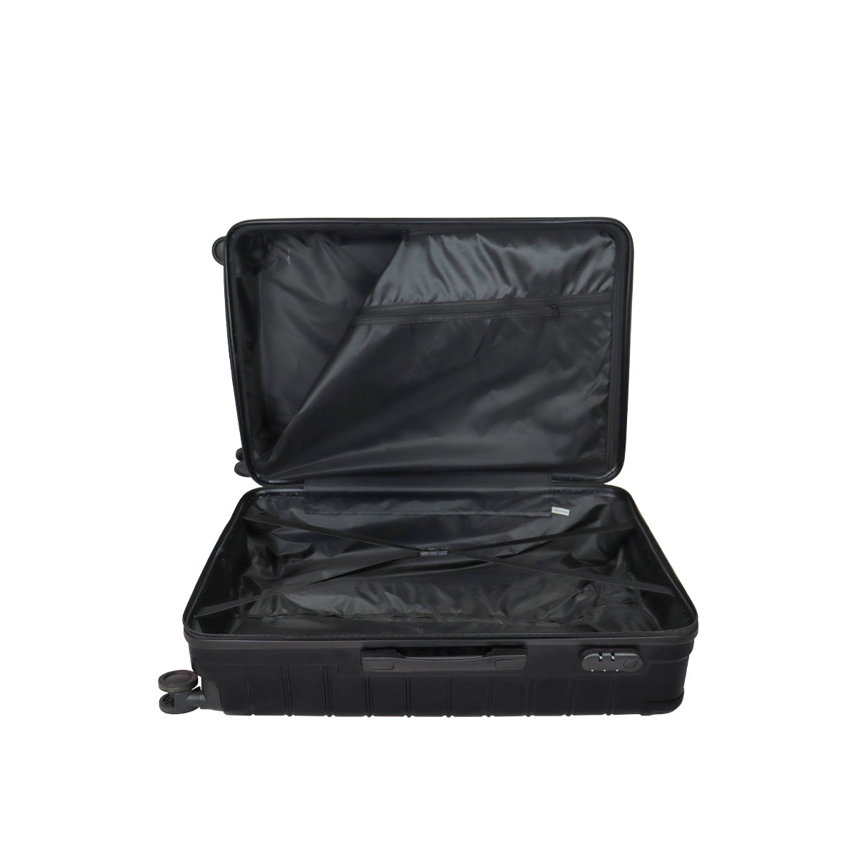 Set de Maletas de Viaje Líneas, color Negro: ¡Llévate 3 y paga 2!, 43x26x65cm