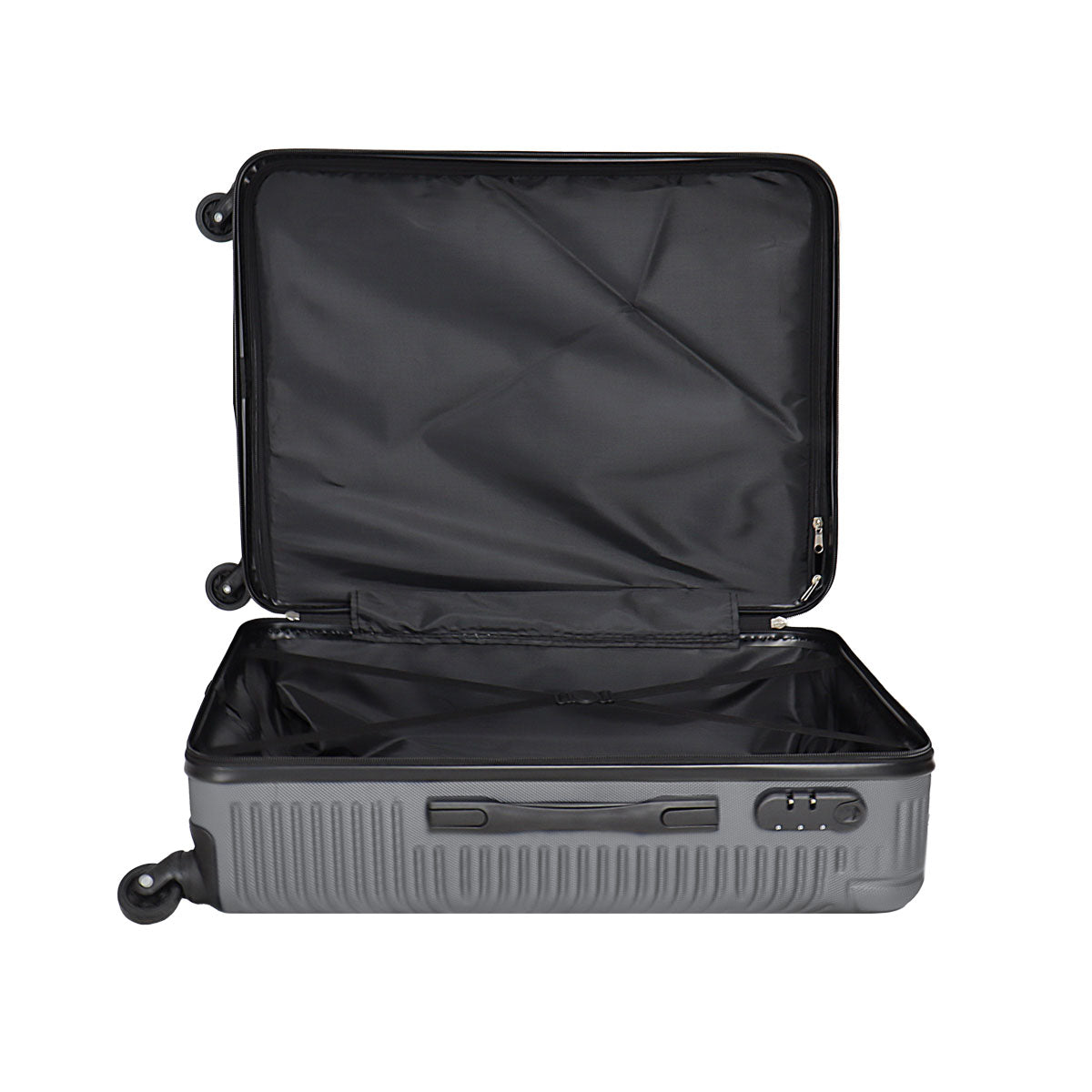 Maleta de Viaje Venture, Color Gris, 43x26x65cm