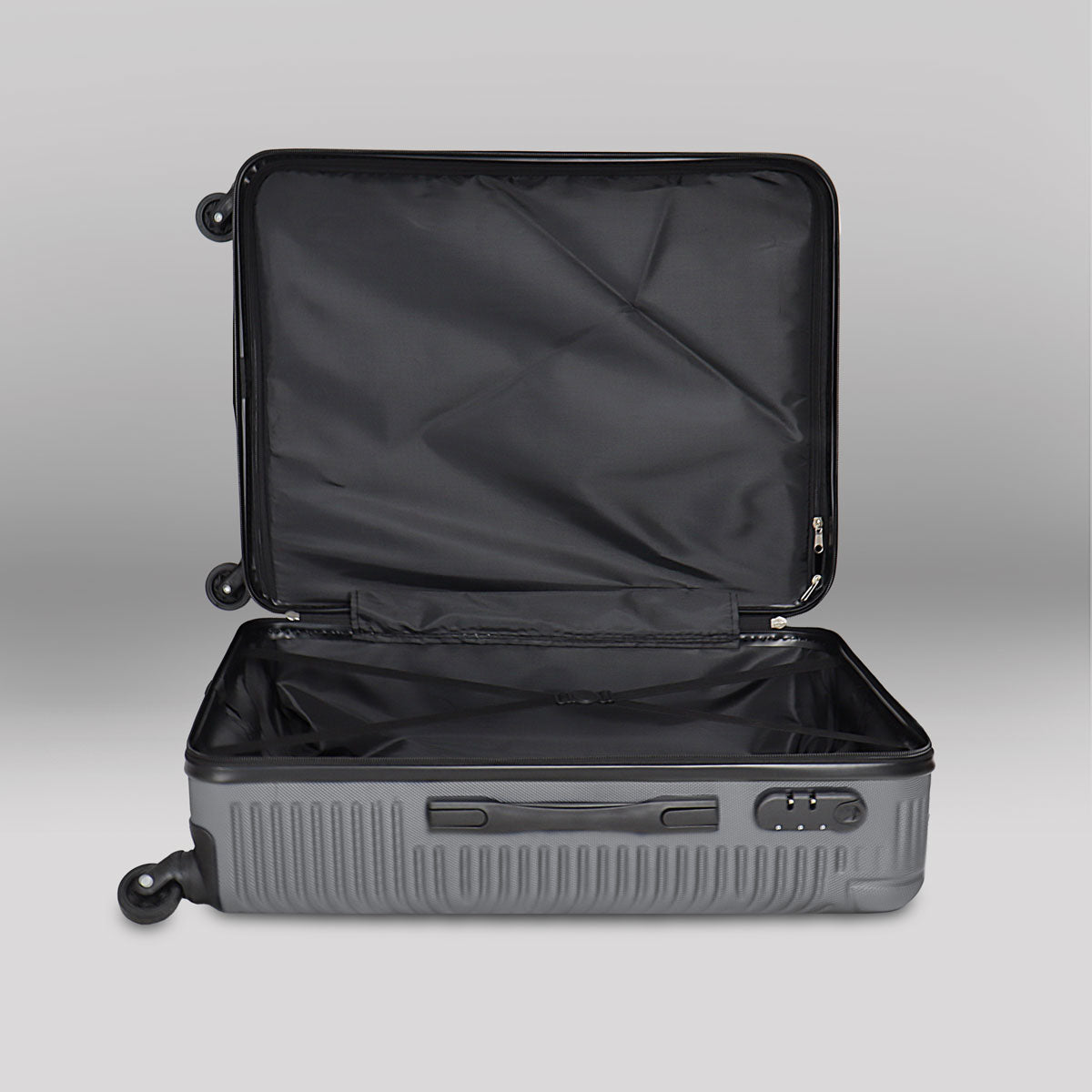 Maleta de Viaje Venture, Color Gris, 43x26x65cm