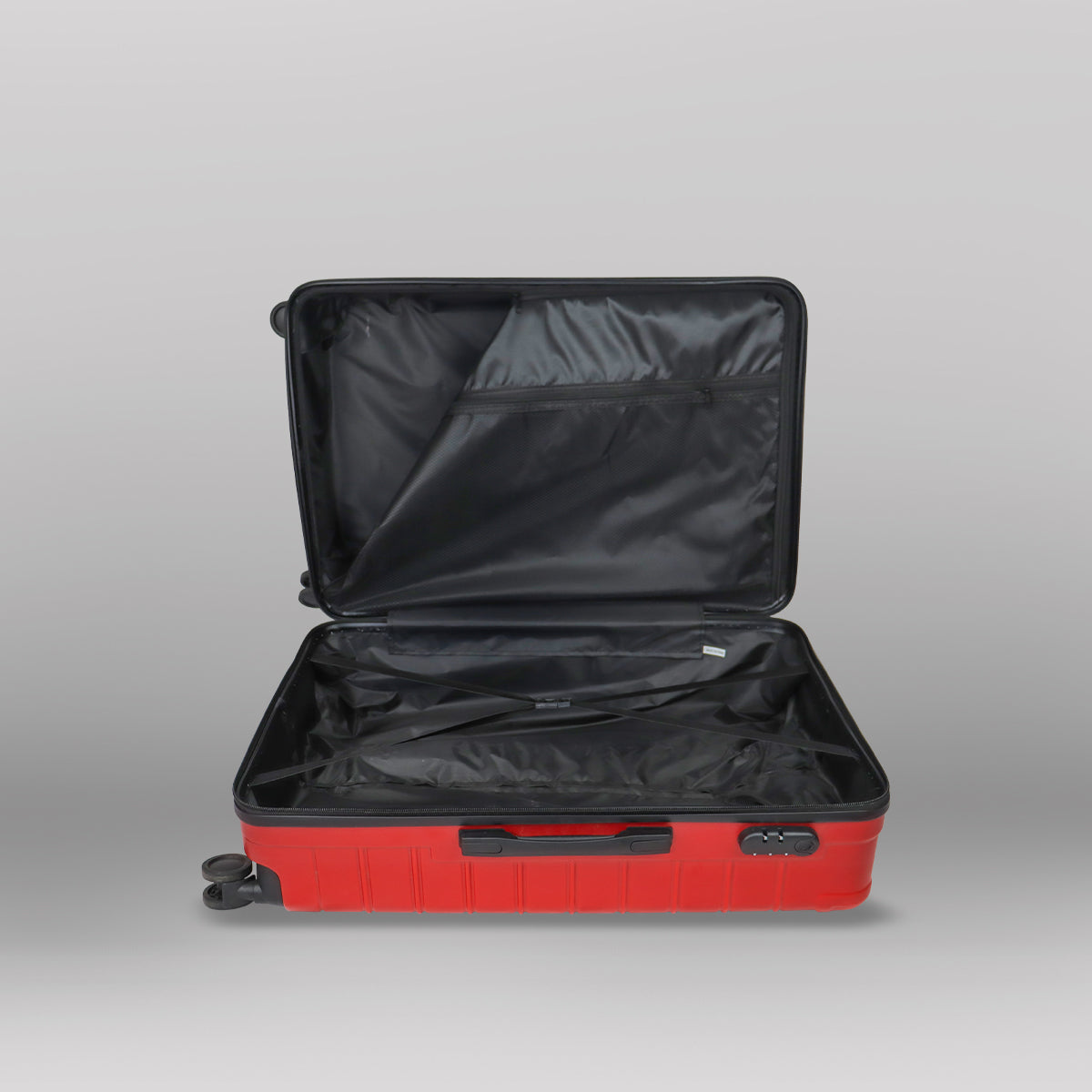 Set de Maletas de Viaje Líneas, color Rojo: ¡Llévate 3 y paga 2!, 43x26x65cm