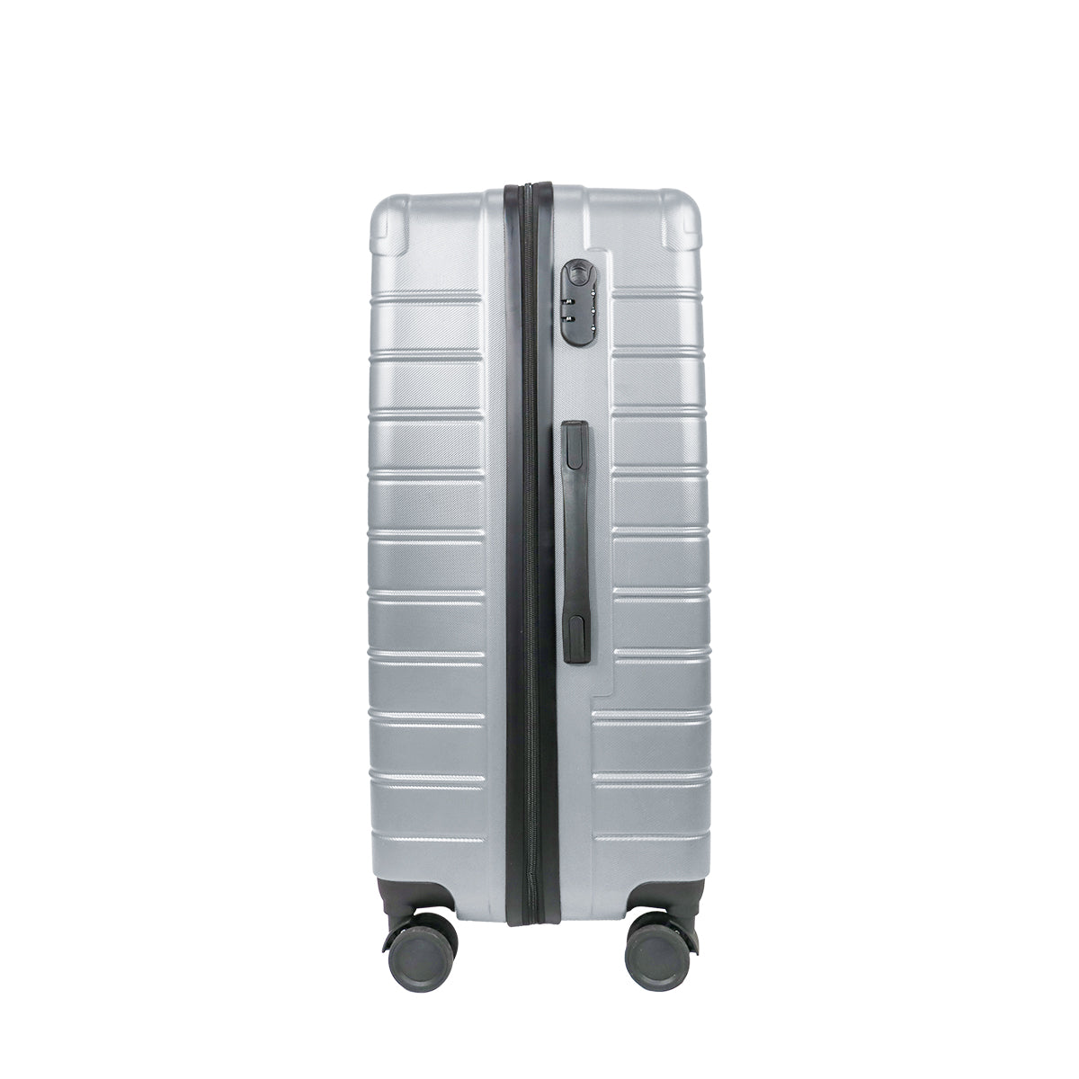 Set de Maletas de Viaje Líneas, color Plata: ¡Llévate 3 y paga 2!, 43x26x65cm