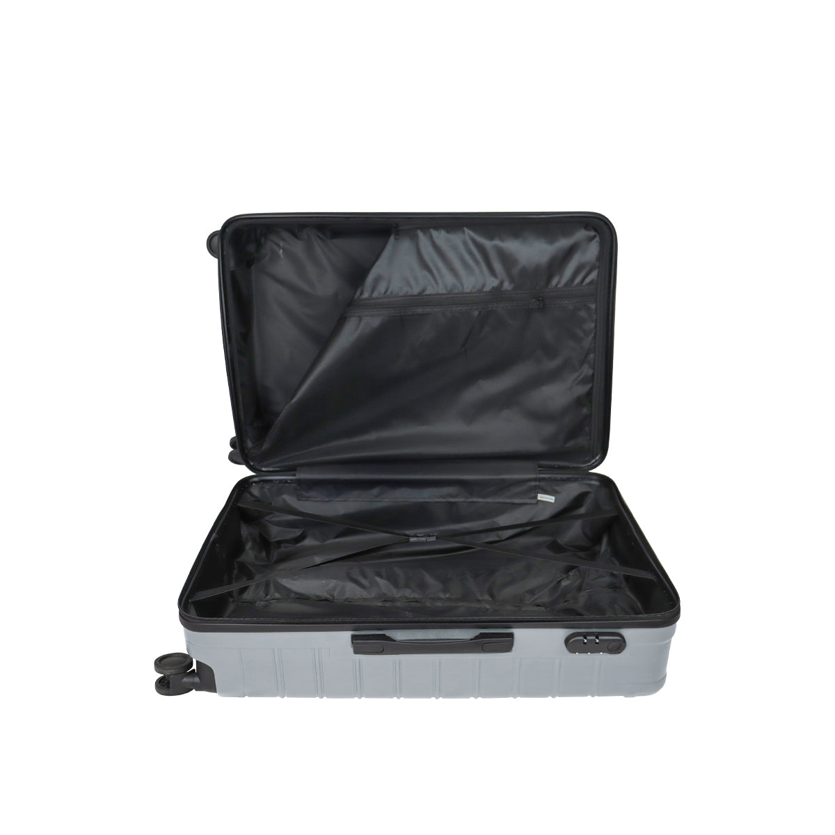 Set de Maletas de Viaje Líneas, color Plata: ¡Llévate 3 y paga 2!, 49x29x75cm