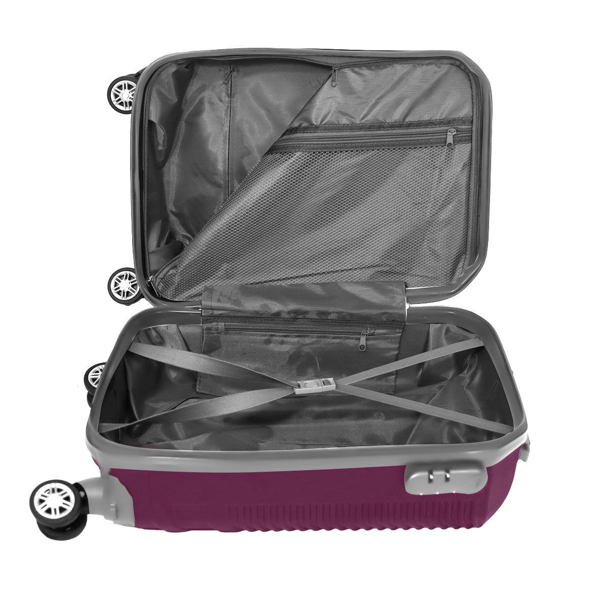 Maleta de Viaje, color Morado 34x21x50cm