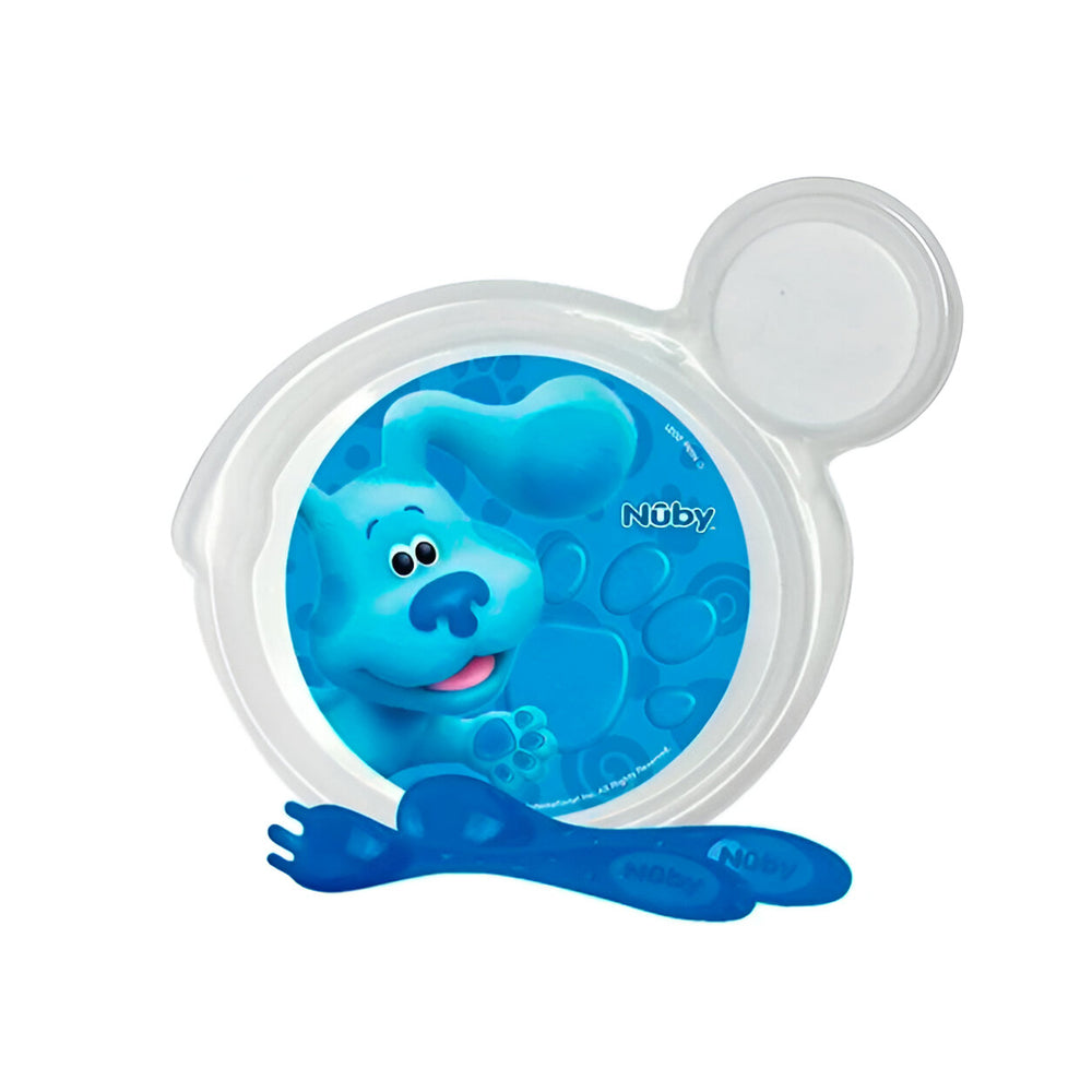 Set de Plato y Cubiertos para Bebé, Las Pistas de Blue, Nuby