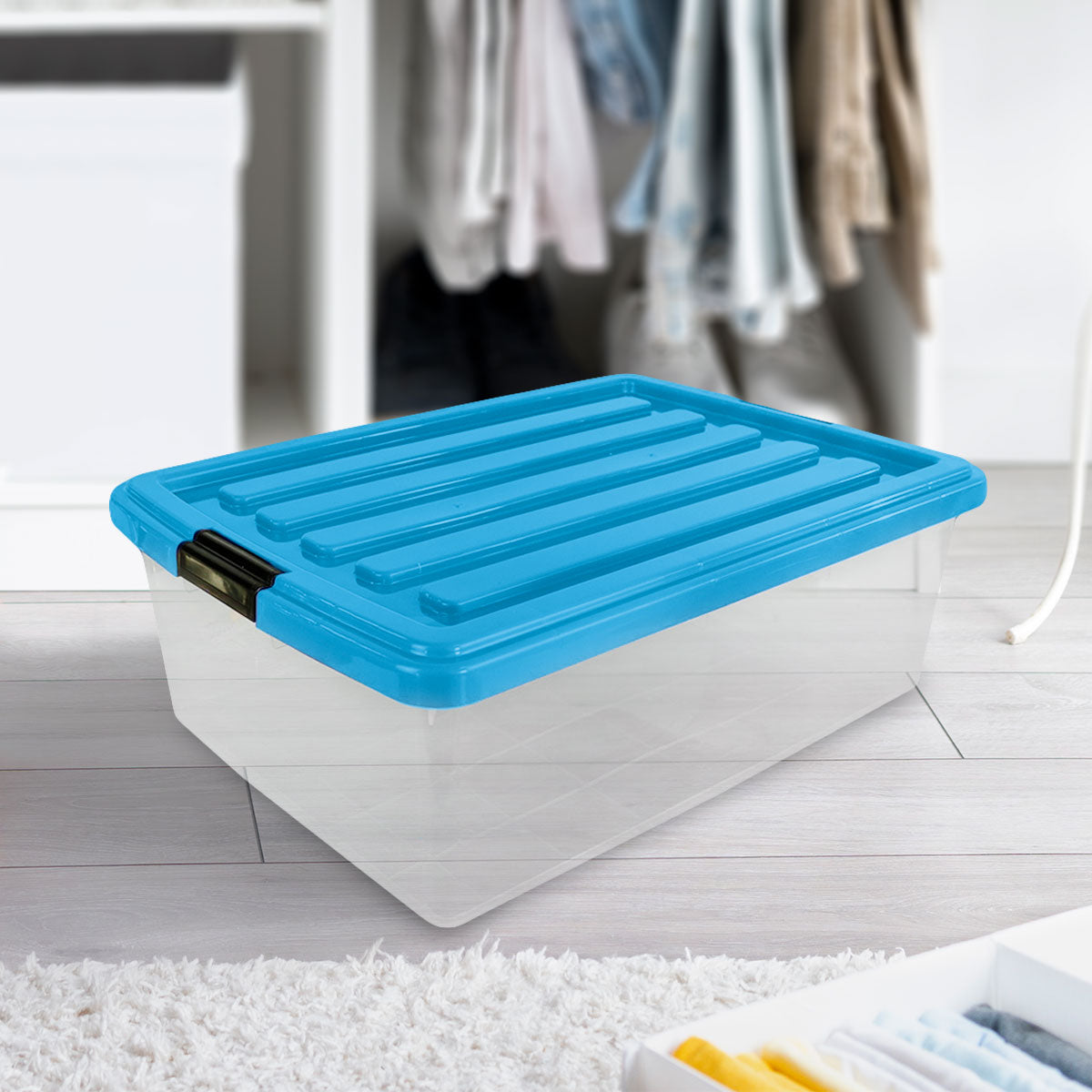 Caja de Plástico Goliat 32 L Color Azul Cielo