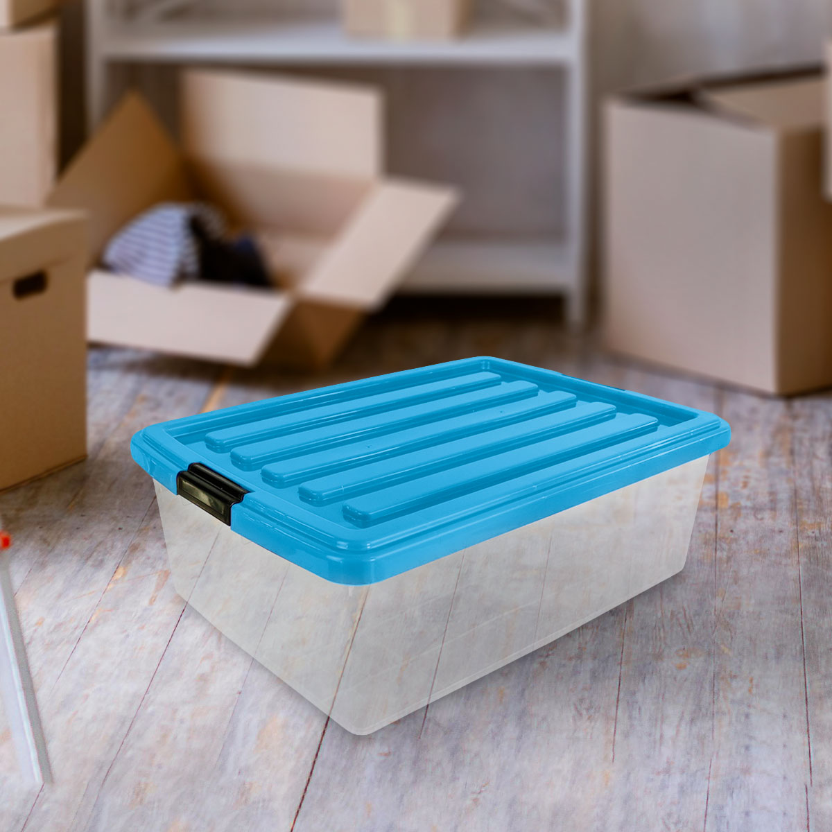 Caja de Plástico Goliat 32 L Color Azul Cielo