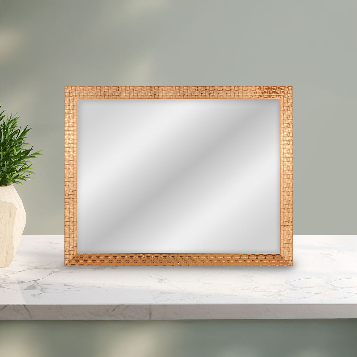 Espejo Inkanto con Marco Decorado color Cobre