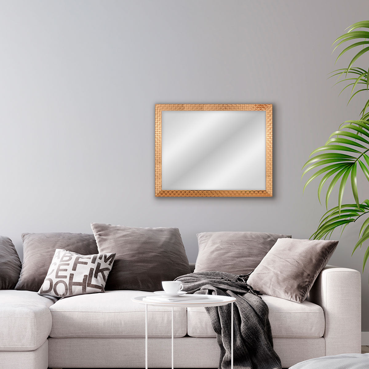 Espejo Inkanto con Marco Decorado color Cobre