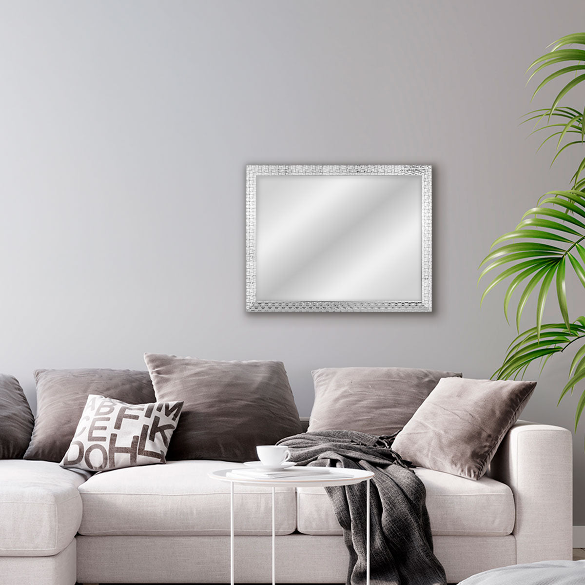 Espejo Inkanto con Marco Decorado color Gris