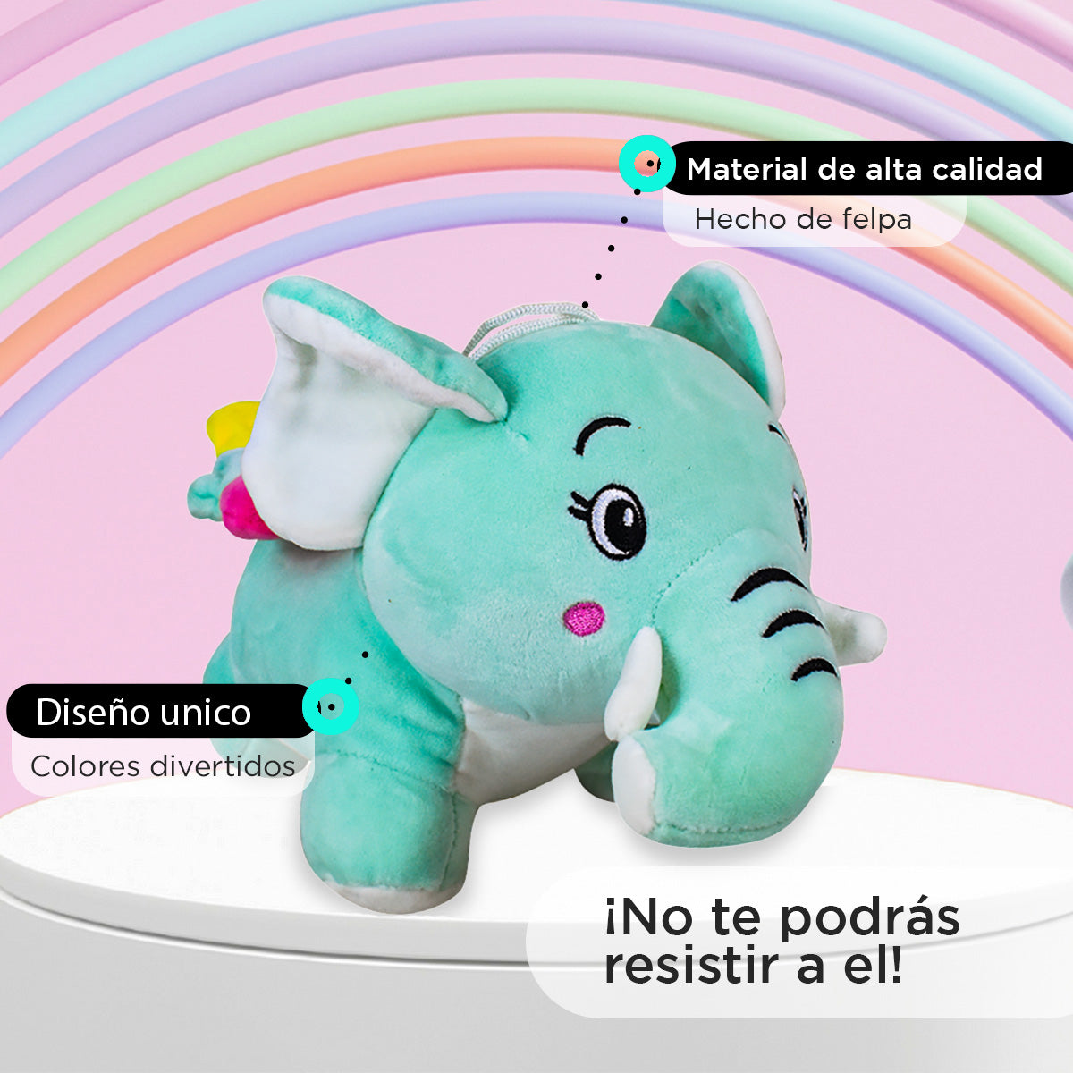 Kit de Peluche, Elefante, Color Azul ¡Llévate 3 y paga 2!