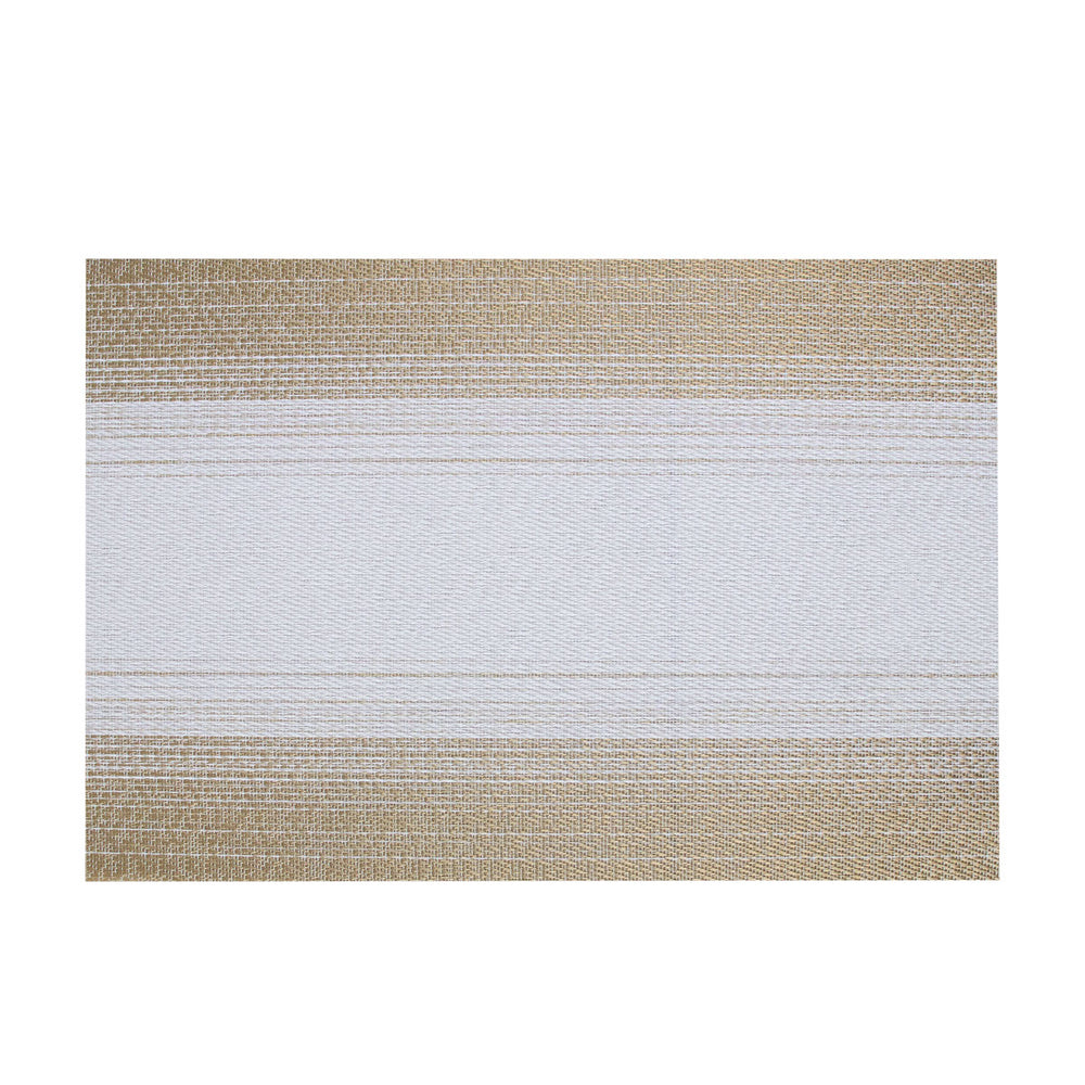 Mantel Individual para Comer color Oro con Blanco 30x45cm