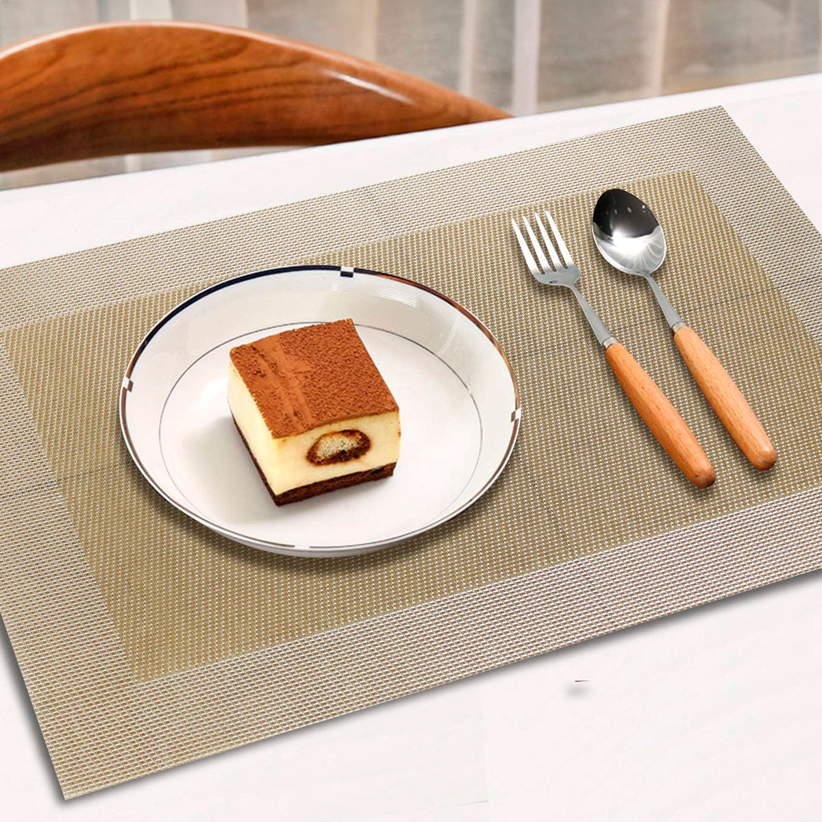 Mantel Individual para Comer color Oro 30x45cm