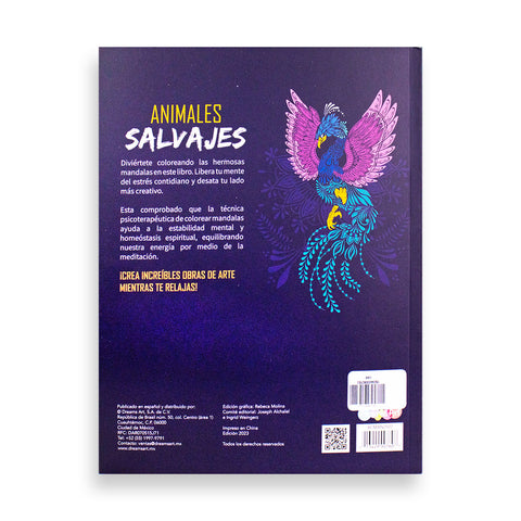 Libro de Colorear Mándala Animales Salvajes 64 pág.