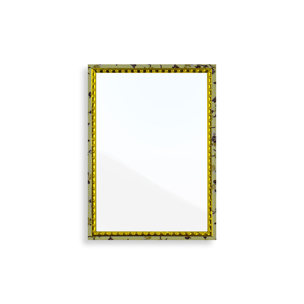 Espejo con Marco Tipo Mármol Beige 15x11cm