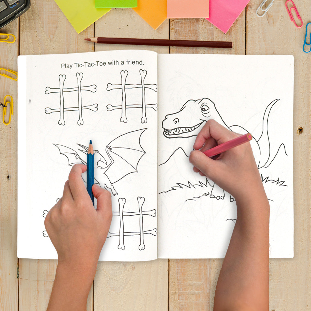 Libro para Colorear, Juega con Dinos