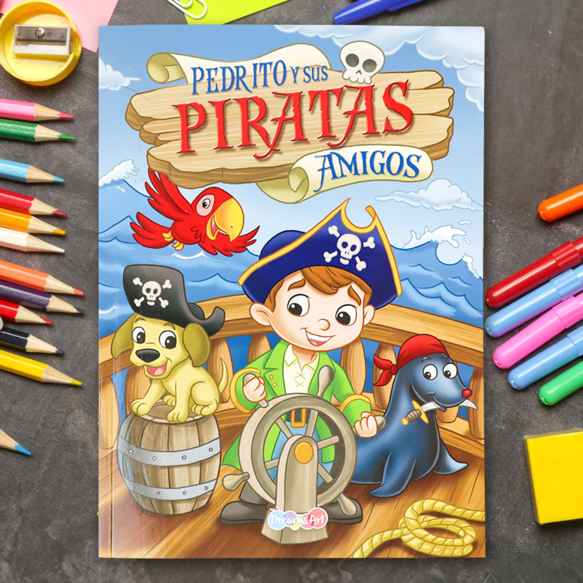 Libro para Colorear, Pedrito y sus Amigos Piratas