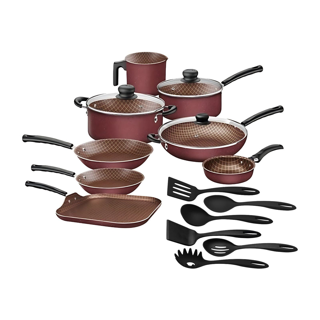 Batería de Cocina Tramontina Primaware 17 Piezas Roja 27899325