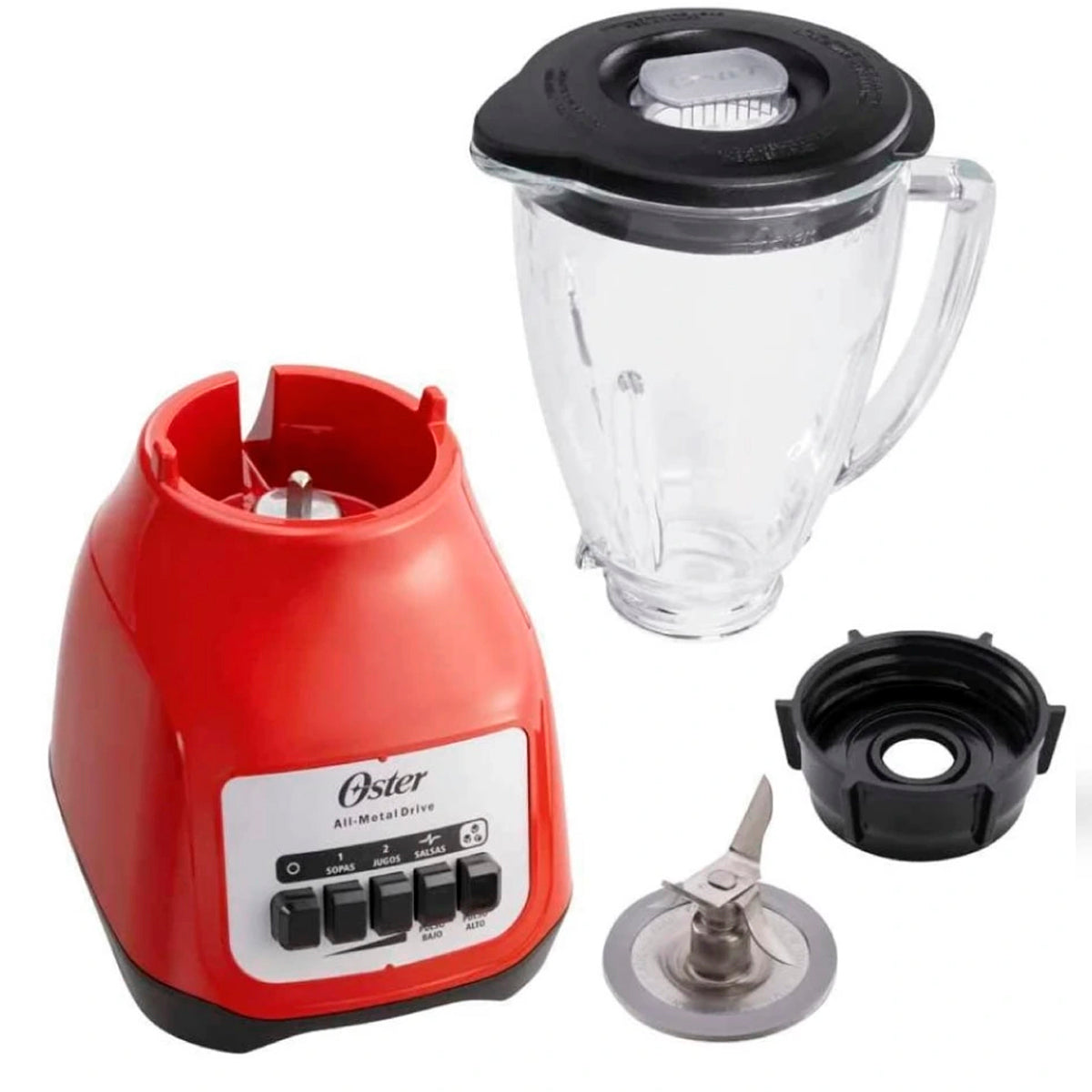 LICUADORA MOD. BLSTKAG-RPB-013 KALIMAN 2V. TECLAS V/V, ROJA**