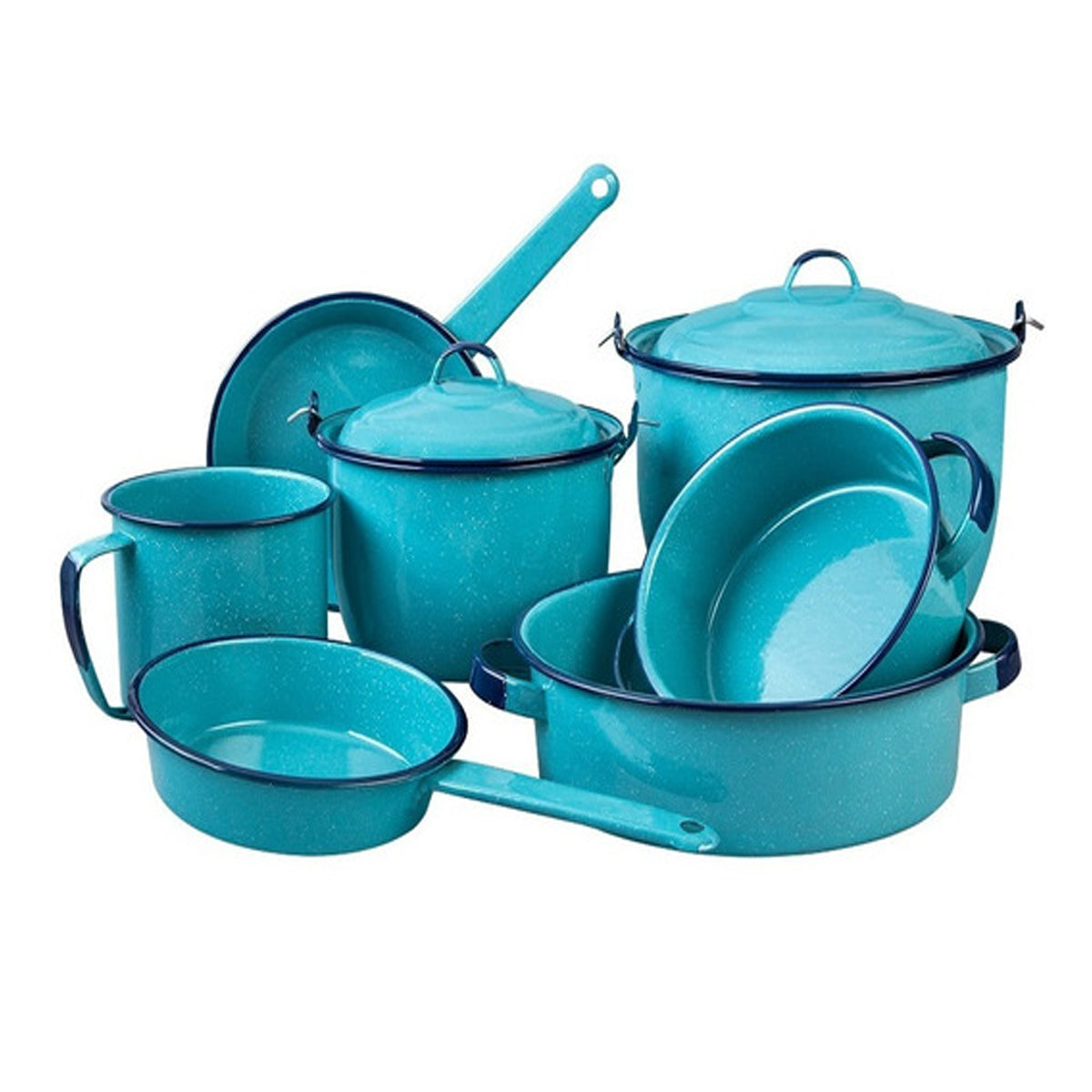 BATERIA CINSA HUASTECA AZUL TURQUESA 9 PZAS**