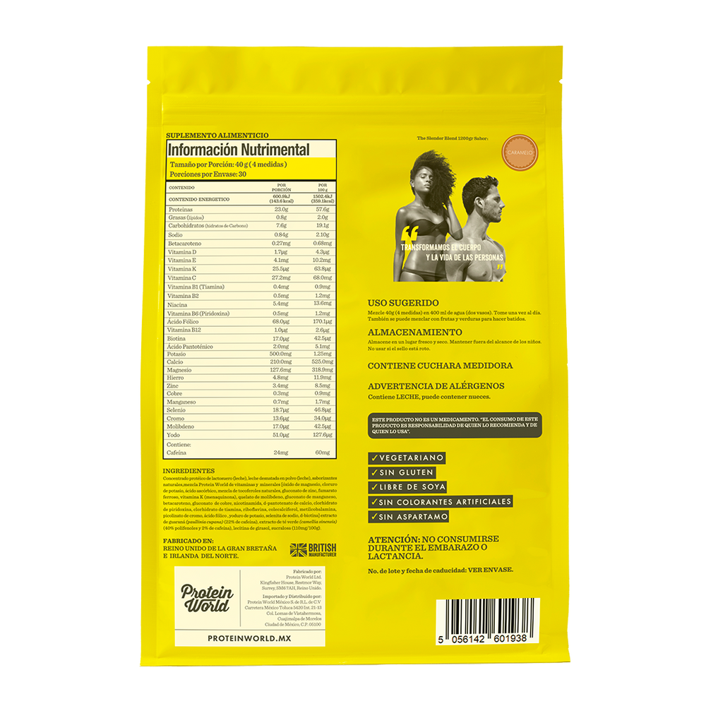 The Slender Blend: Caramelo - 1.2 kg + SHAKER GRATIS