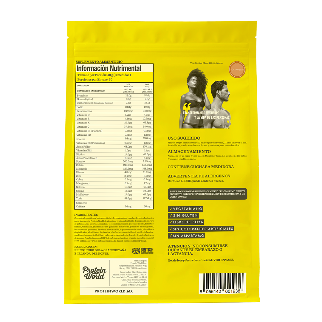 The Slender Blend: Caramelo - 1.2 kg + SHAKER GRATIS