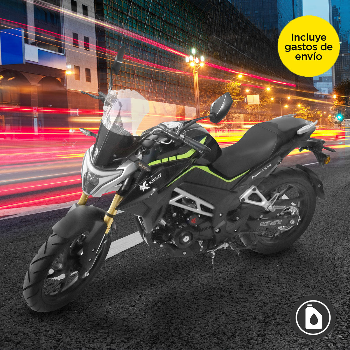 Motocicleta Kiwo Okami 250 2025 (Reacondicionado)