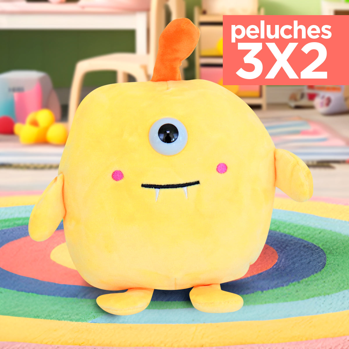 3x2 Mochila de Monstruo de Peluche Amarillo