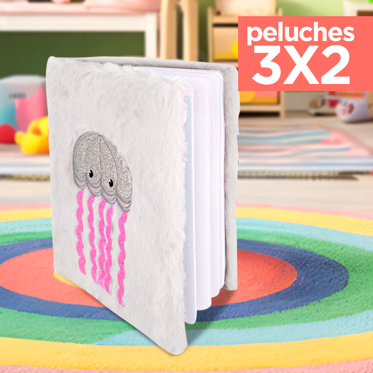 Kit de Peluche, Libreta con Diseño de Medusa ¡Llévate 3 y paga 2!