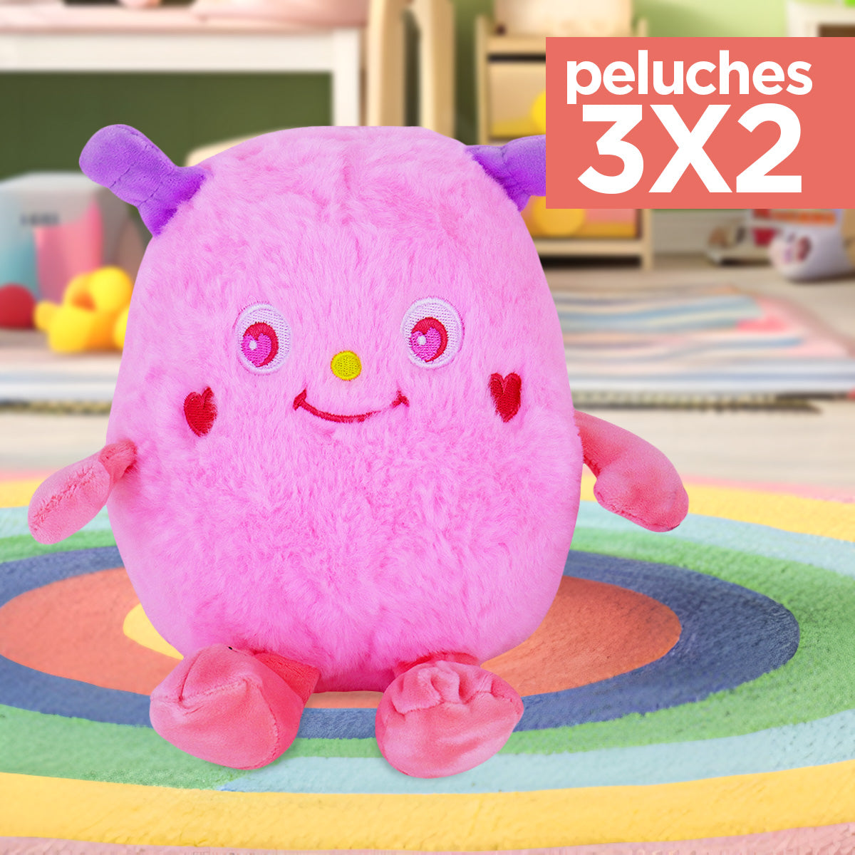 Kit de Peluche, Monstruo, Color Rosa ¡Llévate 3 y paga 2!