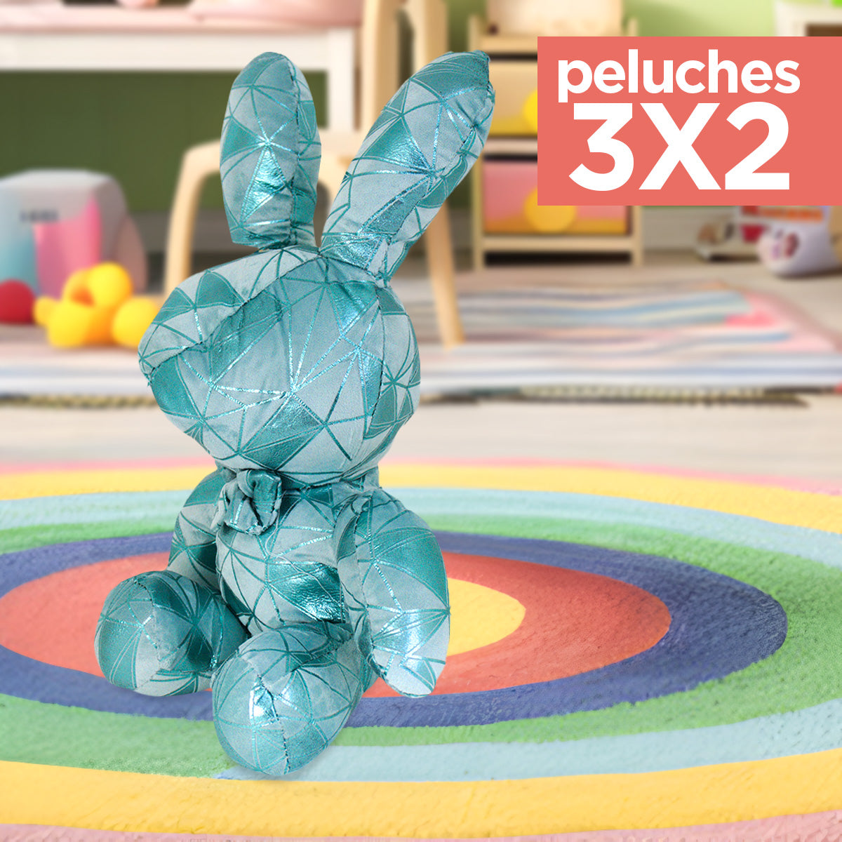 Kit de Peluche, Conejo, Color Azul Aqua ¡Llévate 3 y paga 2!