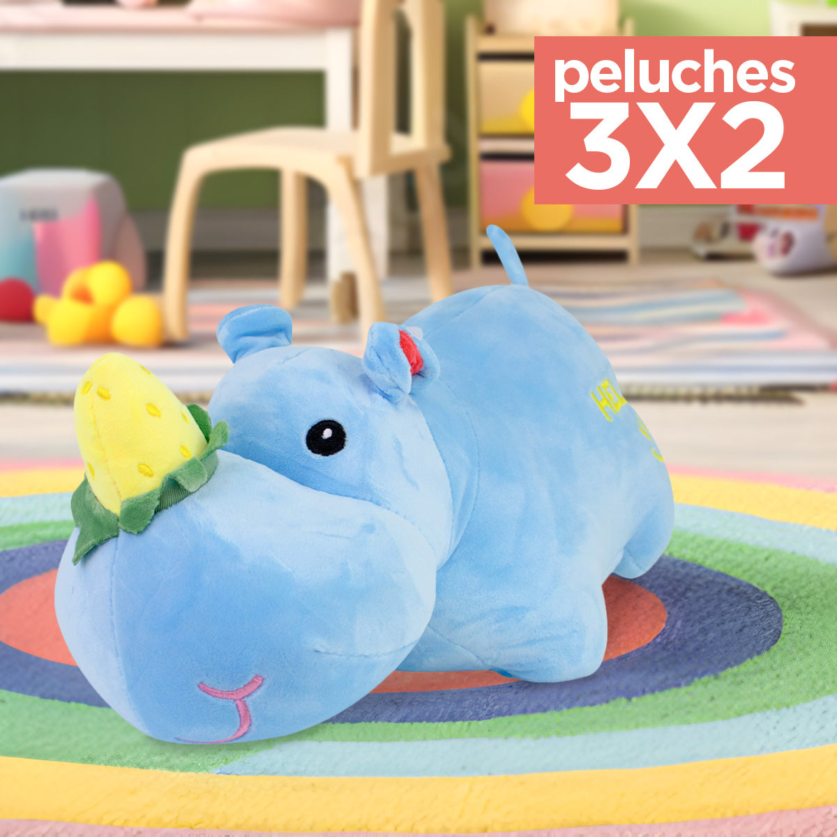 Kit de Peluche, Rinoceronte, Color Azul ¡Llévate 3 y paga 2!