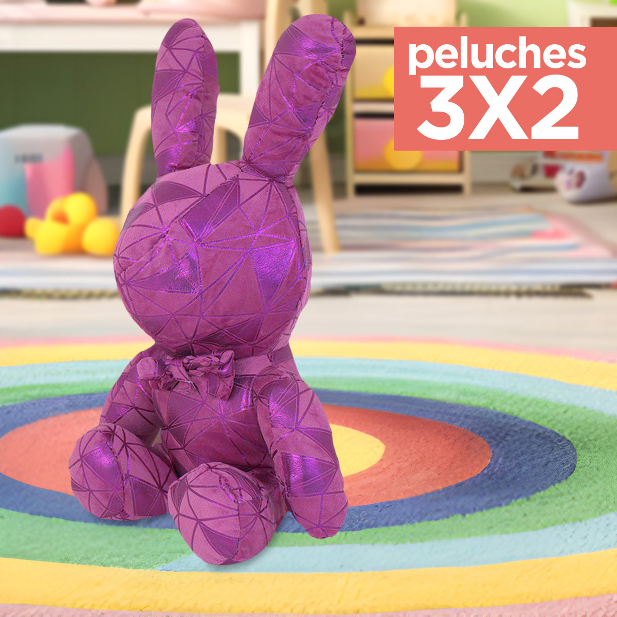 Kit de Peluche, Conejo, Color Fucsia ¡Llévate 3 y paga 2!
