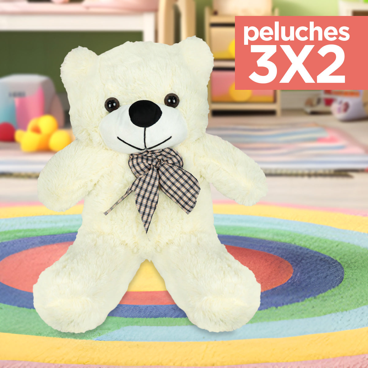 Kit de Peluche, Osito, Color Blanco ¡Llévate 3 y paga 2!