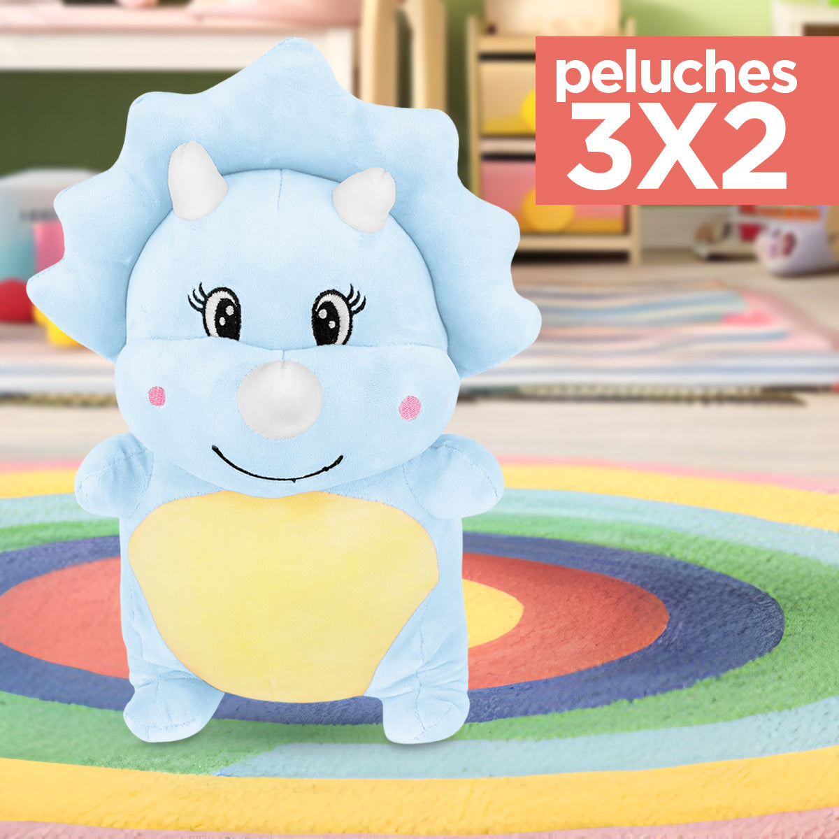 Kit de Peluche, Dinosaurio, Color Azul ¡Llévate 3 y paga 2!